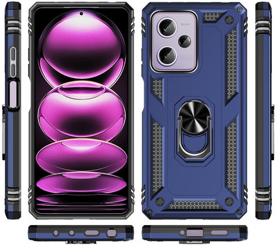 Elica Back Cover for Poco X5 Pro 5G(Blue, Cases with Holder, Pack of: 1)