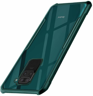 WOW Imagine Bumper Case for Redmi Note 9 360 Degree Camera Protection | Transparent Hybrid(Green, Camera Bump Protector, Pack of: 1)