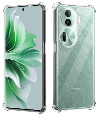 SmartPoint Bumper Case for Oppo Reno 11 Pro 5G(Transparent, Shock Proof, Silicon, Pack of: 1)