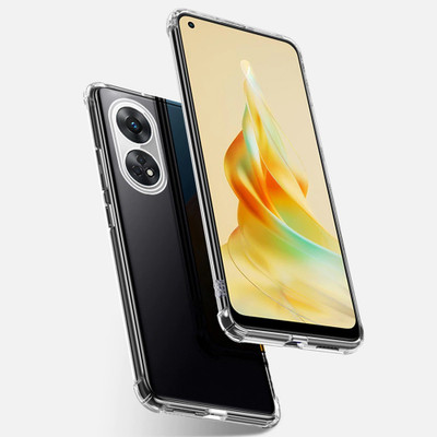 Spectacular ace Bumper Case for OPPO Reno8T 5G(Transparent, Dual Protection, Silicon, Pack of: 1)