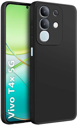 AIZLO Back Cover for vivo T4x 5G(Black, Camera Bump Protector, Silicon, Pack of: 1)