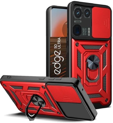 Elica Bumper Case for Motorola Edge 50 Ultra 5G(Red, Ring Case, Pack of: 1)