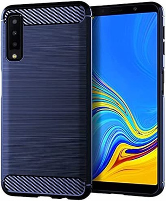 Elica Back Cover for Samsung Galaxy A7 2018 Edition(Blue, Flexible, Silicon, Pack of: 1)