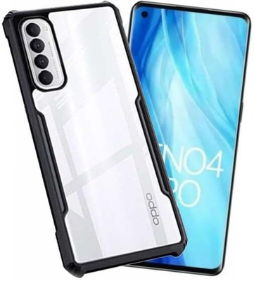 FITSMART Back Cover for Oppo Reno4 Pro(Black, Hard Case, Silicon, Pack of: 1)