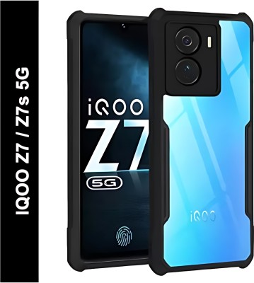 Mobtech Bumper Case for iQOO Z7 5G, iQOO Z7s 5G, Transparent(Black, Transparent)