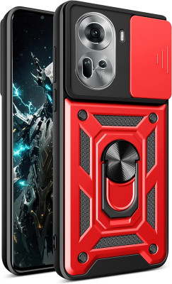 Firstchoice Bumper Case for Oppo Reno 11 5G(Red, Ring Case, Pack of: 1)