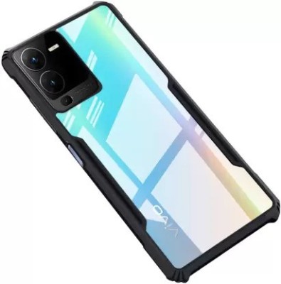 Hydbest Bumper Case for vivo V25 Pro(Transparent, Black, Grip Case)