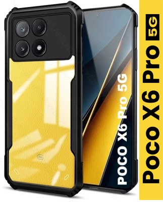 Scobilee Bumper Case for Poco X6 Pro 5G(Black, Transparent, Shock Proof, Silicon, Pack of: 1)