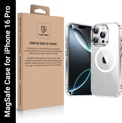 GLOBAL NOMAD Bumper Case for Apple iPhone 16 Pro(Transparent, Magsafe, Pack of: 1)