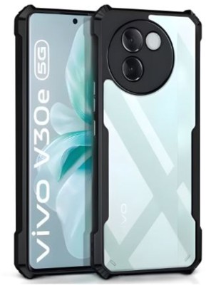 Mobtech Back Cover for Vivo V30e 5G, Vivo V30e, Cover(Black, Transparent)