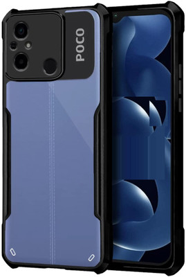 Phone Care Bumper Case for POCO C55(Black, Transparent, Grip Case, Pack of: 1)