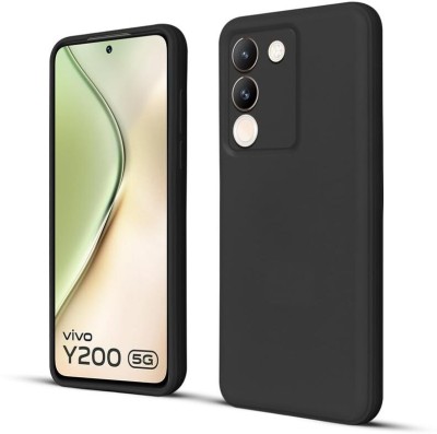 RDPS Back Cover for VIVO Y200 5G(Black, 3D Case, Silicon, Pack of: 1)