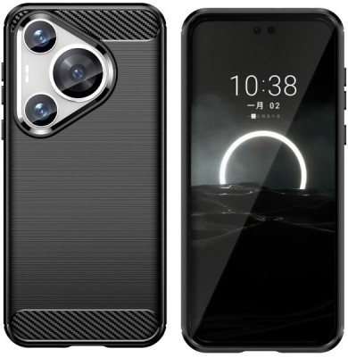 CONNECTPOINT Back Cover for Huawei Pura 70 Pro(Black, Grip Case, Silicon, Pack of: 1)