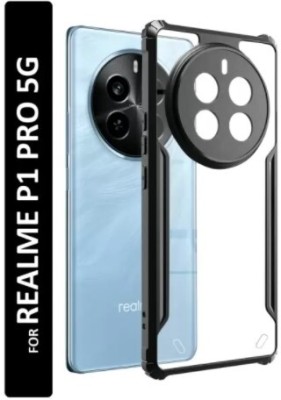 Mobtech Bumper Case for realme P1 Pro 5G, RealMe P1 Pro, Transparent(Black, Transparent)