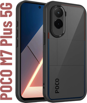 DAMTTE Bumper Case for POCO M7 Plus 5G, Plain, Back, Case, Cover(Black, Camera Bump Protector, Pack of: 1)