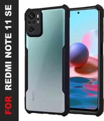 Hydbest Bumper Case for REDMI Note 11 SE, REDMI Note 10, REDMI Note 10s(Transparent, Black, Camera Bump Protector)