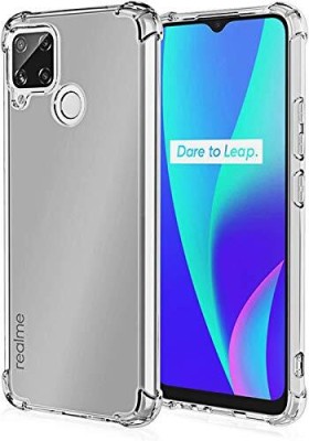 skyro Bumper Case for Realme C15(Transparent, Camera Bump Protector, Pack of: 1)