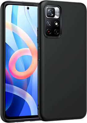 Elica Back Cover for Redmi Note 11T 5G, Poco M4 Pro 5G(Black, Flexible, Silicon, Pack of: 1)