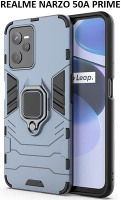 CEHNO Bumper Case for Realme C35 / Realme Narzo 50A Prime (Armour Defender Ring Holder )(Blue, Rugged Armor, Pack of: 1)