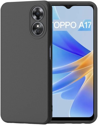 Mobile Back Cover Bumper Case for OPPO A17, OPPO A17K(Black, Shock Proof, Silicon, Pack of: 1)