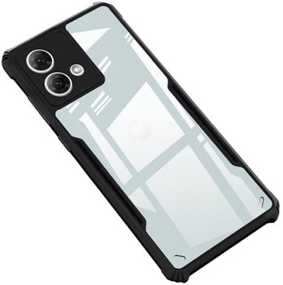 AKSP Bumper Case for Motorola Moto G84 5G / Moto G84 5G Ultra Thin 4 Sides Protection(Transparent, Black, Dual Protection, Pack of: 1)