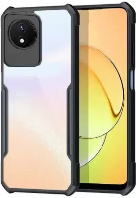 Mobile Case Cover Bumper Case for vivo Y02(Transparent, Black, Shock Proof, Silicon, Pack of: 1)