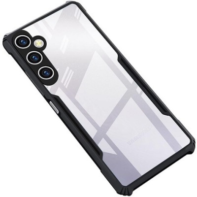 AKSP Bumper Case for Samsung Galaxy A14 (4G)/Samsung Galaxy A14 (5G) Crystal Clear Raised Edge(Transparent, Black, Camera Bump Protector, Pack of: 1)