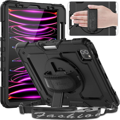 SmartLike Bumper Case for iPad Pro 11 inch (2022 | 2021 | 2020 | 2018)(Black, Rugged Armor, Pack of: 1)