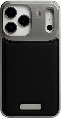 TouchTrove Bumper Case for iPhone 17 Pro 5G Premium Metallic AeroFlex Aluminium Leather Aroma Perfume Cover(Black, Frameless, Pack of: 1)