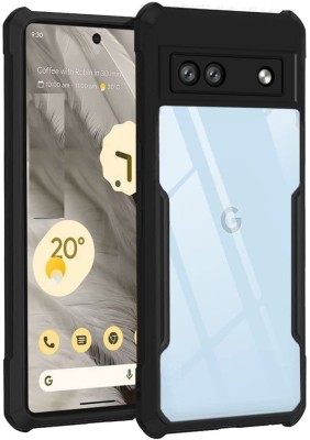 Phone Back Cover Back Cover for Google Pixel 7a(Black, Transparent, Grip Case, Pack of: 1)