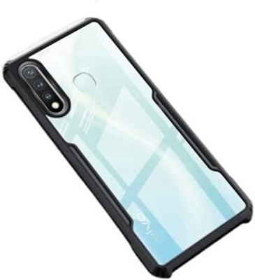 ChutPutMart Bumper Case for Vivo U20 Ultra-Hybrid Soft Crystal Clear(Black, Transparent, Dual Protection, Pack of: 1)