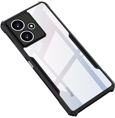 ChutPutMart Bumper Case for Ultra-Hybrid Soft Crystal Clear Redmi 12 5G(Black, Transparent, Camera Bump Protector, Pack of: 1)