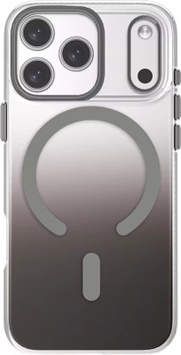 TouchTrove Bumper Case for iPhone 17 Pro Max Gradient Matte PC Hybrid Shock-proof Bumper TPU MagSafe Case(Grey, Hard Case, Pack of: 1)