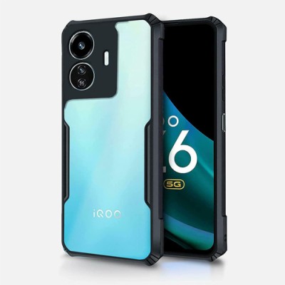 ADI Creations Bumper Case for iQOO Z6 Lite 5G(Black, Camera Bump Protector, Pack of: 1)