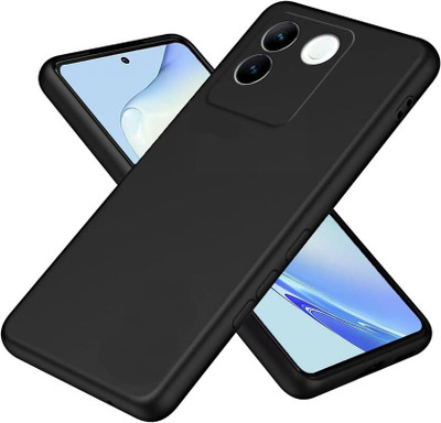 KGL KING Pouch for iQOO Z7 Pro 5G | vivo T2 Pro 5G, Slim Ultra Soft | Inner Fabric Lining | Camera Protection(Black, Camera Bump Protector, Silicon, Pack of: 1)
