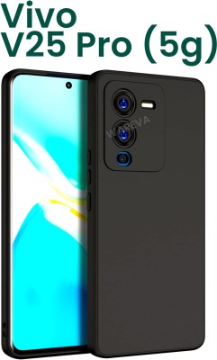 WAREVA Bumper Case for VIVO V25 PRO [5G], V25 PRO, VIVO V 25 PRO [5G](Black, Matte Finish, Silicon, Pack of: 1)