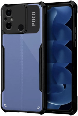 Phone Care Bumper Case for POCO C55(Black, Transparent, Grip Case, Pack of: 1)