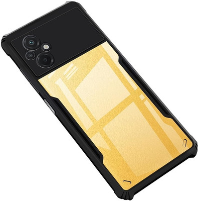 ChutPutMart Bumper Case for Poco M5 4G Ultra-Hybrid Soft Crystal Clear(Black, Transparent, Camera Bump Protector, Pack of: 1)