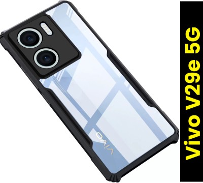 Stunny Bumper Case for Vivo V29e 5G, Vivo V29e Back Cover, Vivo V29e Mobile Cover, ORIGINAL(Black, Transparent, Camera Bump Protector, Silicon, Pack of: 1)