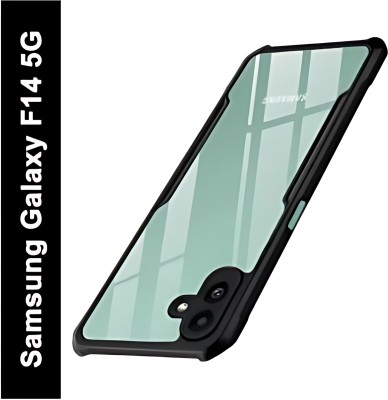 Mobtech Bumper Case for Samsung Galaxy F14 5G, back case cover(Black, Transparent, Shock Proof, Pack of: 1)