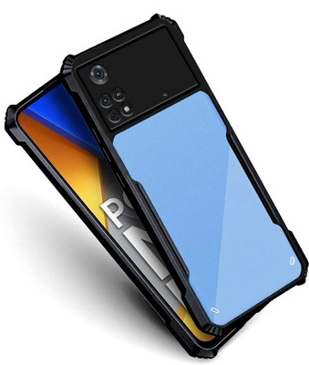 ChutPutMart Bumper Case for Ultra-Hybrid Soft Crystal Clear Poco X4 Pro 5G(Black, Transparent, Camera Bump Protector, Pack of: 1)