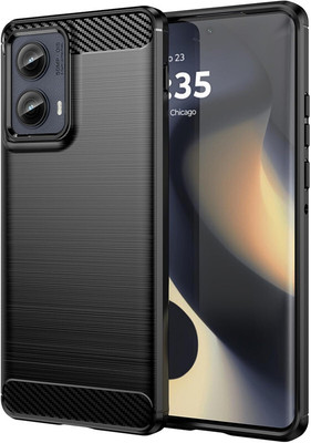 Elica Back Cover for Motorola Moto Edge 2024 5G(Black, Shock Proof, Silicon, Pack of: 1)