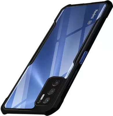 Mobiledukephone Bumper Case for REDMI Note 10T 5G, Mi REDMI Note 10T 5G(Transparent, Black, Camera Bump Protector)