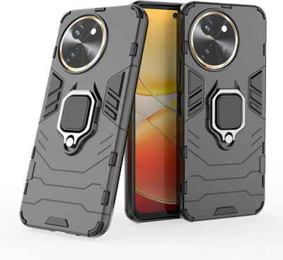 FITSMART Bumper Case for vivo T3x 5G(Black, Rugged Armor, Pack of: 1)