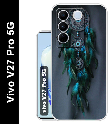 Case Club Back Cover for vivo V27 Pro 5G(Blue, Green, Grip Case, Silicon, Pack of: 1)