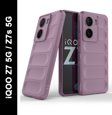 Zapcase Back Cover for iQOO Z7 5G, iQOO Z7s 5G(Purple, 3D Case, Silicon, Pack of: 1)