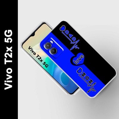 Retroart Back Cover for vivo T2x 5G(Black, Blue, Silicon, Pack of: 1)