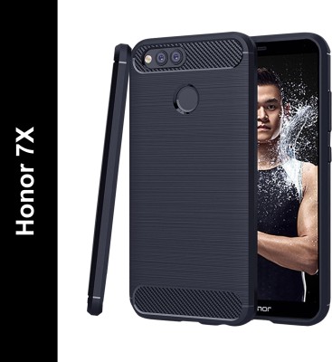 Zapcase Back Cover for Honor 7X(Black, Grip Case, Silicon, Pack of: 1)