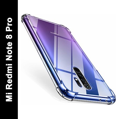 Mauval Back Cover for Mi Redmi Note 8 Pro(Transparent, Grip Case, Silicon, Pack of: 1)
