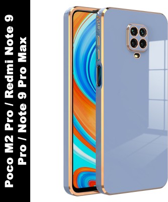 KartV Back Cover for Mi Redmi Note 9 Pro|Note 9 Pro Max, Poco M2 Pro(Blue, Gold, Electroplated, Silicon, Pack of: 1)